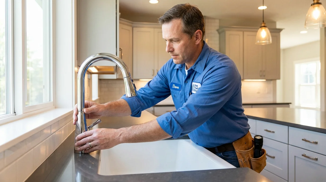 Kitchen faucet installation by Johns Plumbing LLC in Capron